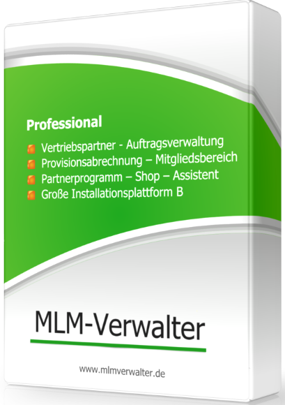 screenshot of MLM Verwalter